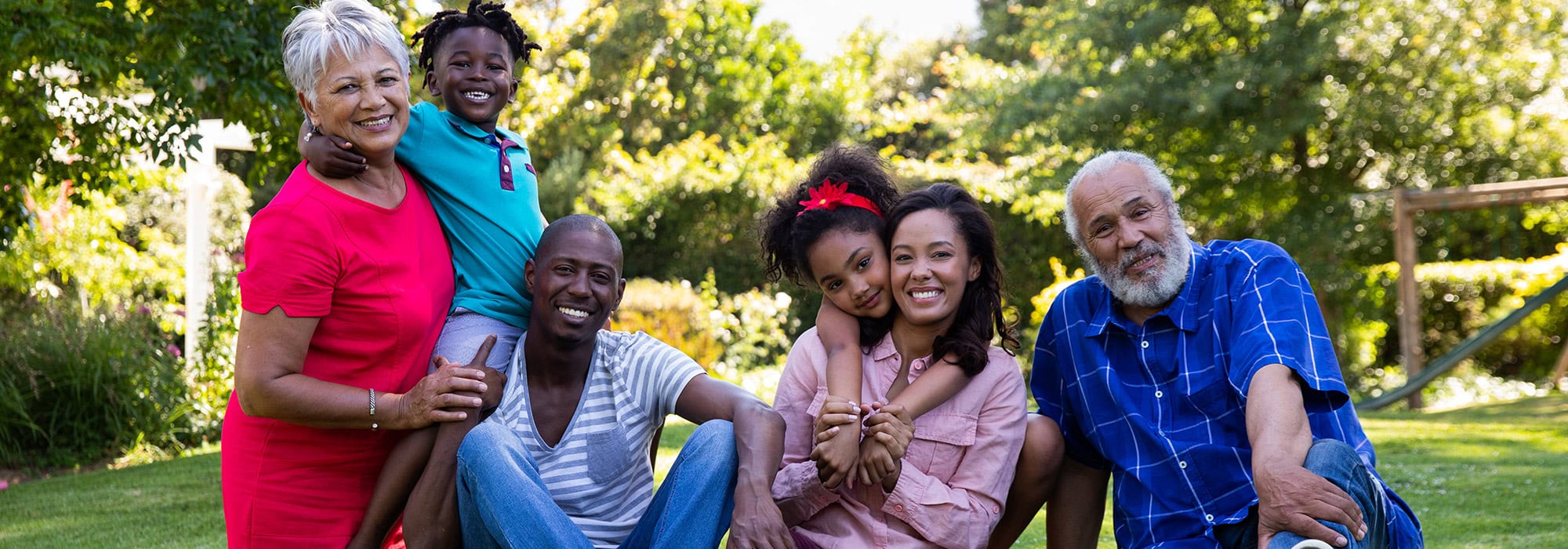 Happy family outdoors